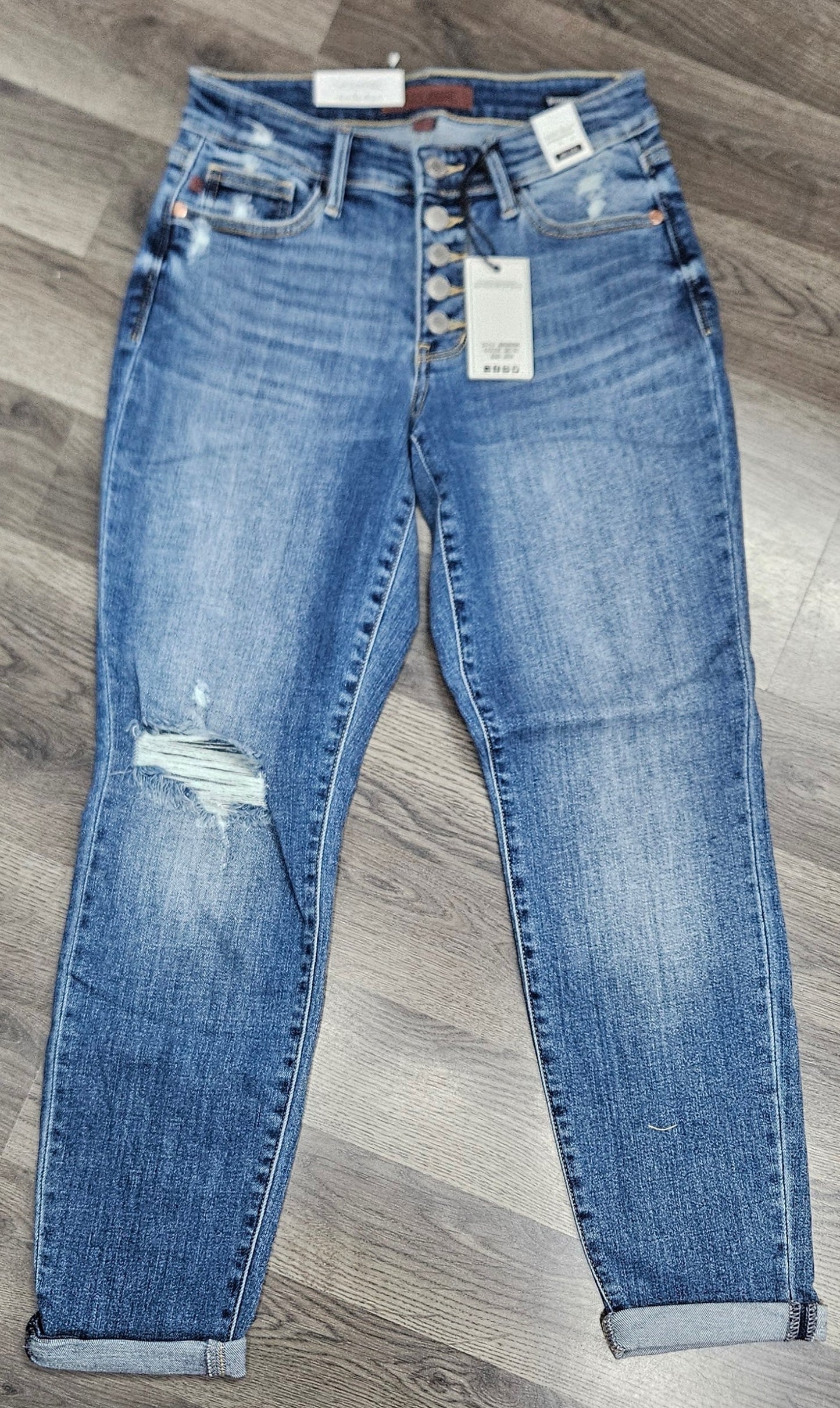 Boyfriend Jeans with Button fly