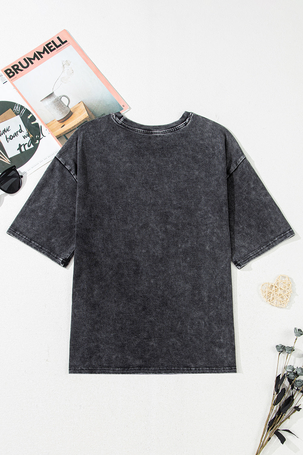 Black Nashville Tennessee Graphic Mineral Washed Vintage Tee