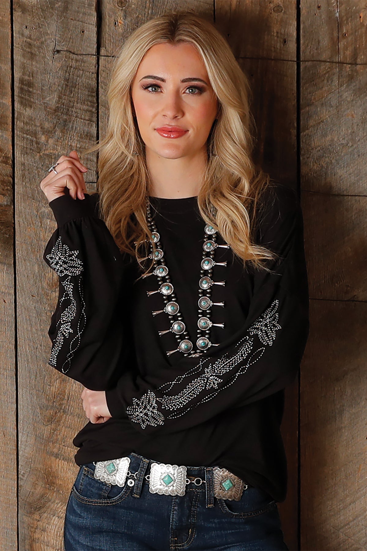 Long Sleeve Western Sweater