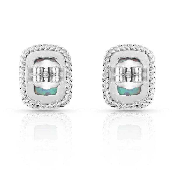 Emerald Pools Silver Earrings