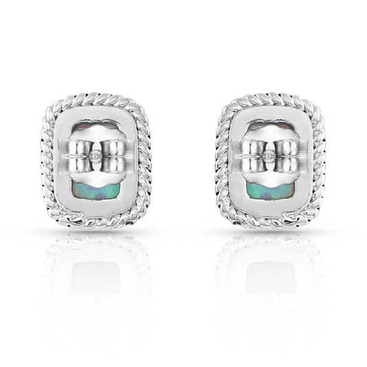 Emerald Pools Silver Earrings