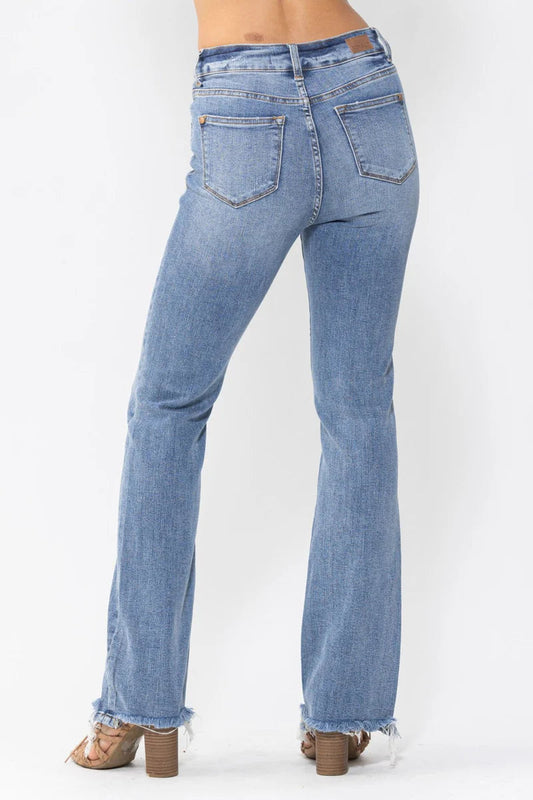 High waist bootcut jeans