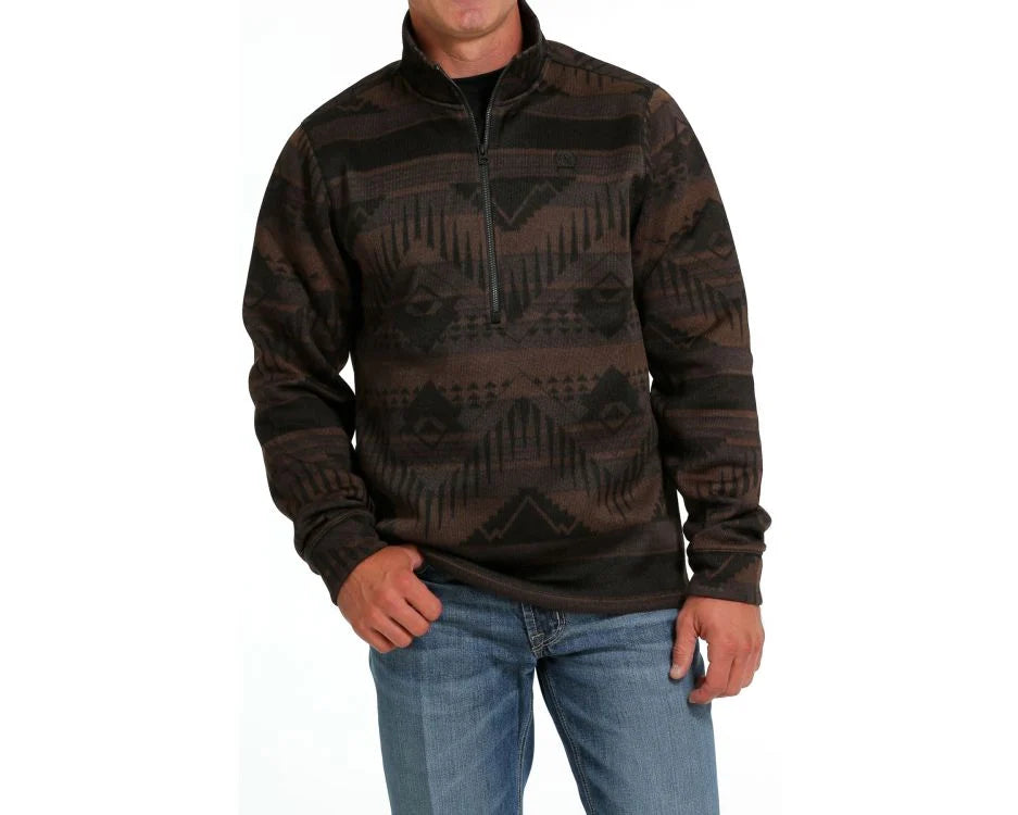 1/2 Zip Southwestern Print Pullover