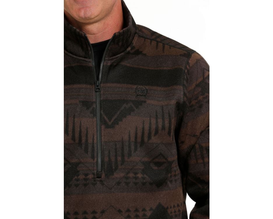 1/2 Zip Southwestern Print Pullover