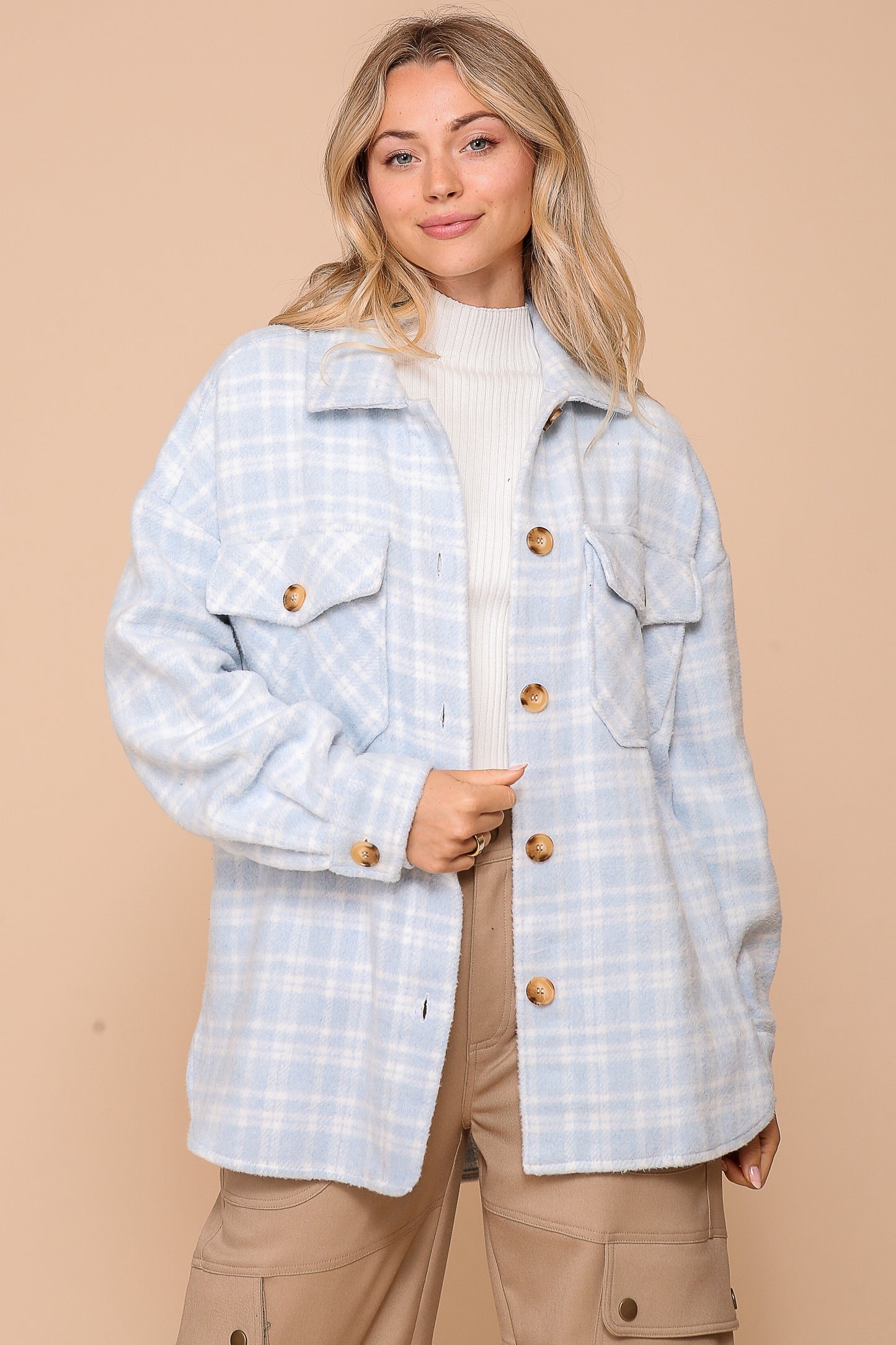 Plaid Print Shacket