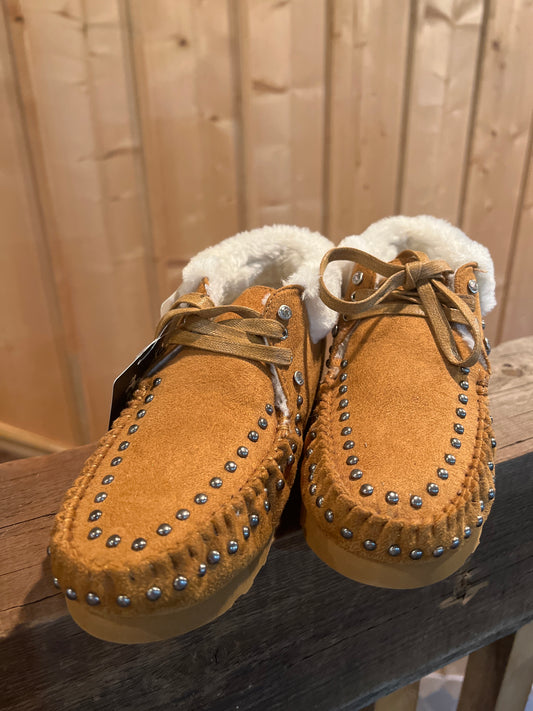 Faux fur line moccasin