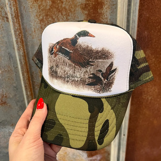Vintage Print Camo Cap