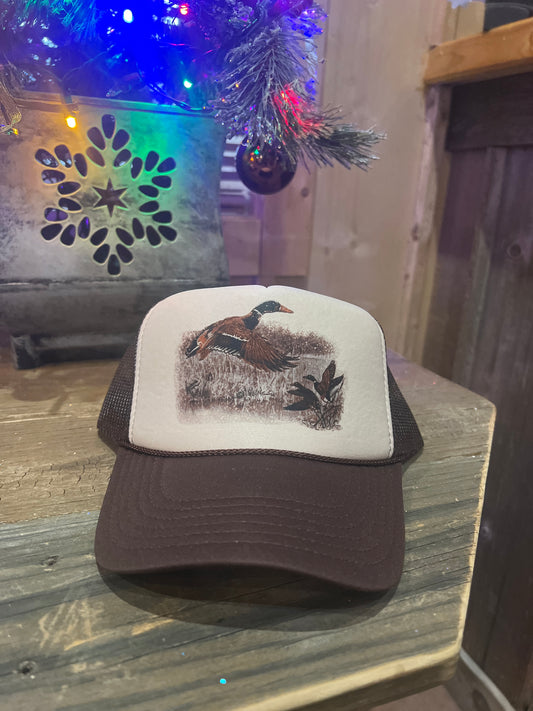 Vintage duck scene cap