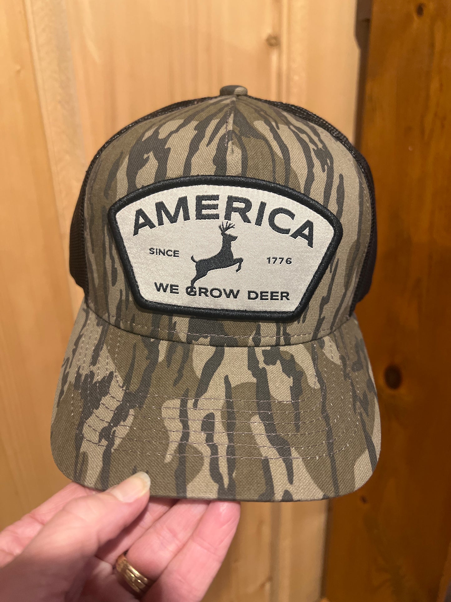 We grow deer badge cap