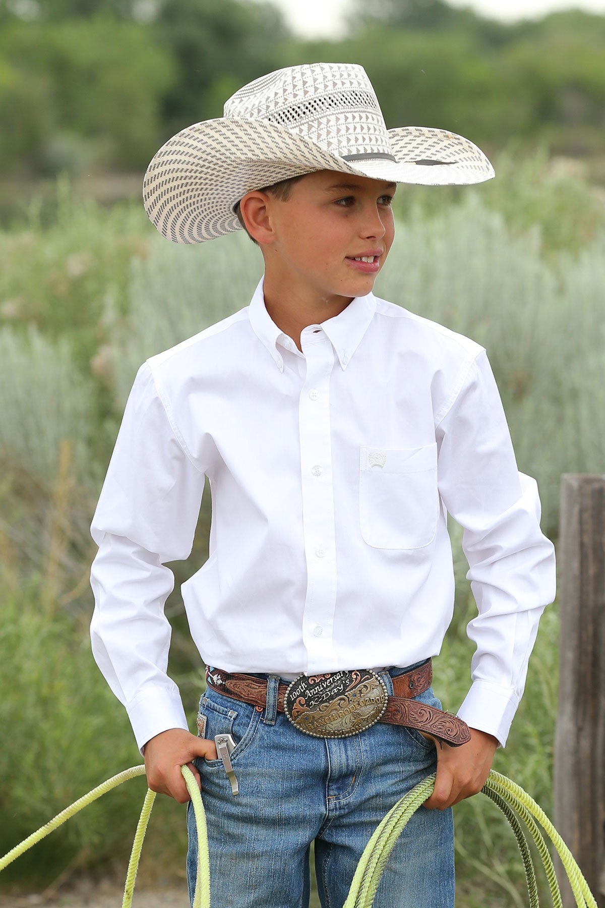 Boys Long Sleeve Western Shirt