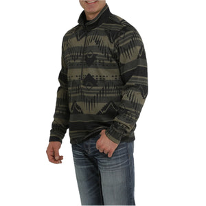 Aztec Print Half Zip Pullover