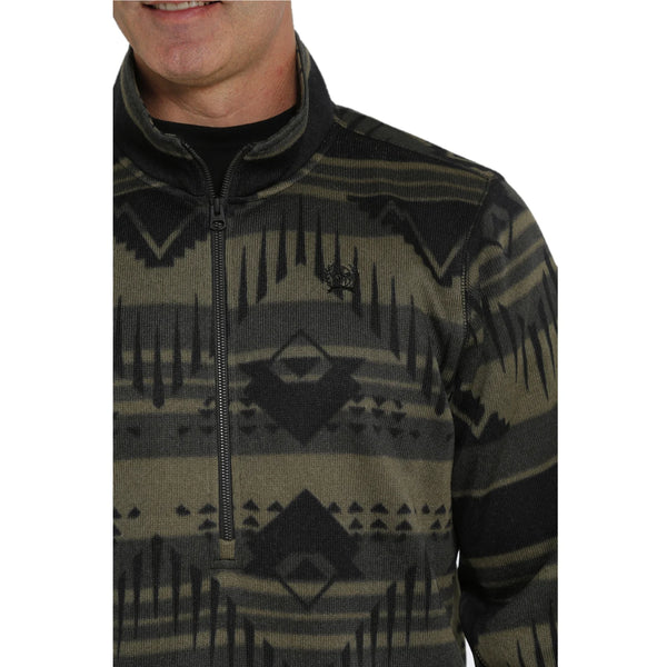 Aztec Print Half Zip Pullover