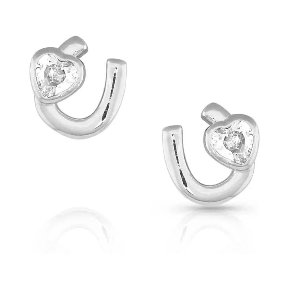 Lucky In Love Horseshoe Earrings