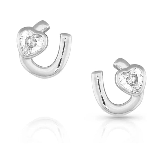 Lucky In Love Horseshoe Earrings