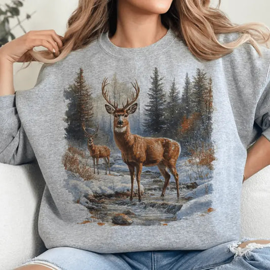 Vintage Hunting Scene Sweatshirt