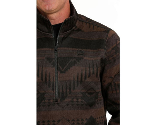 1/2 Zip Southwestern Print Pullover