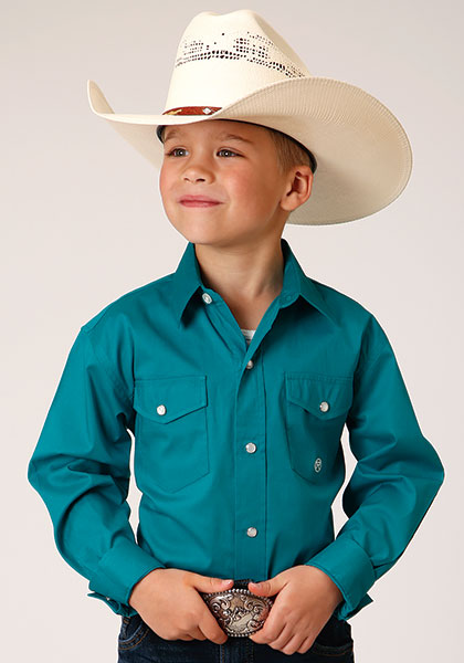 Kids Long Sleeve Western Shirt